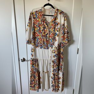 Tory Burch Kaleidescope Silk Dress, Size 14 (XL)